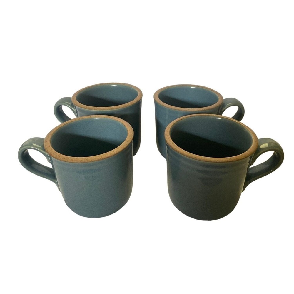 NORITAKE MADERA SPRUCE SET OF 4 MUGS STONEWARE 8475 EUC
